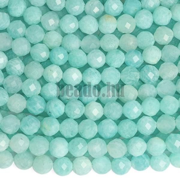 Amazonit gyngyk 4 mm csiszolt flhossz zsinr