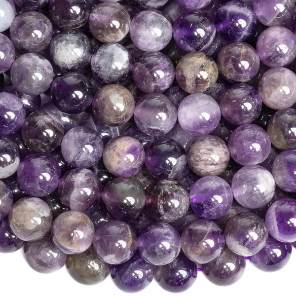 Ametiszt lil�sbarna gy�ngy�k 8,5 mm zsin�r