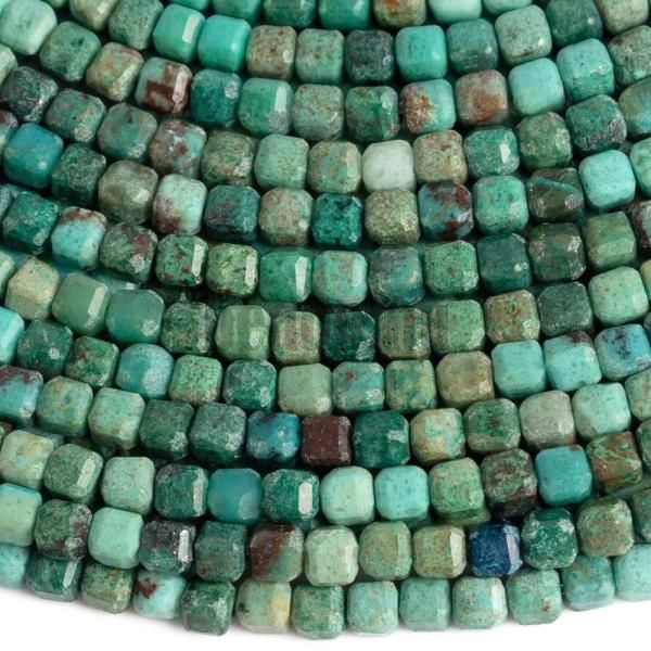 Krizokolla gyngyk 2,5 mm kockk csiszolt felhossz zsinr