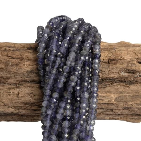 Iolit gyngyk 3x2 mm fnk csiszolt zsinr