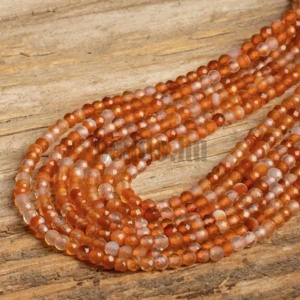Karneol gyngyk 2,5 mm csiszolt zsinr