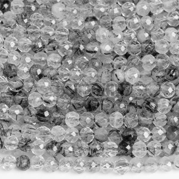 Kristly turmalinnal gyngyk 2,5 mm csiszolt zsinr