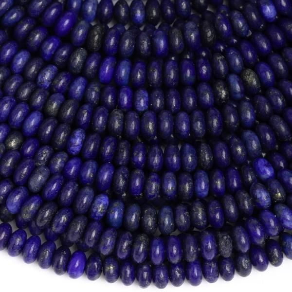 Lpisz lazuli gyngyk 4x2 mm keskeny fnk flhossz zsinr