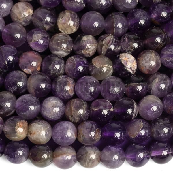 Ametiszt kevert sznek gyngyk 8 mm zsinr