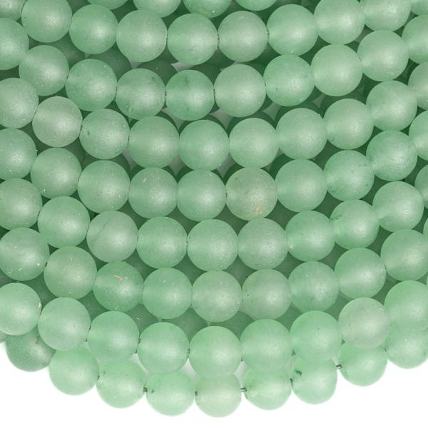 Aventurin z�ld gy�ngy�k 6 mm matt zsin�r