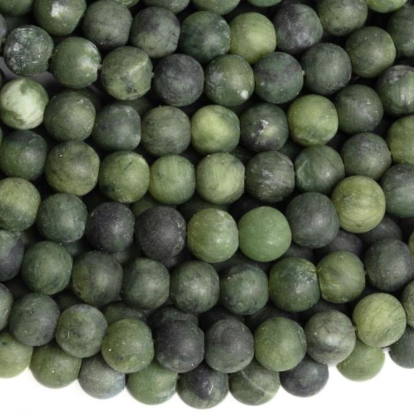 Jadeit Taiwan gy�ngy�k 6 mm matt zsin�r