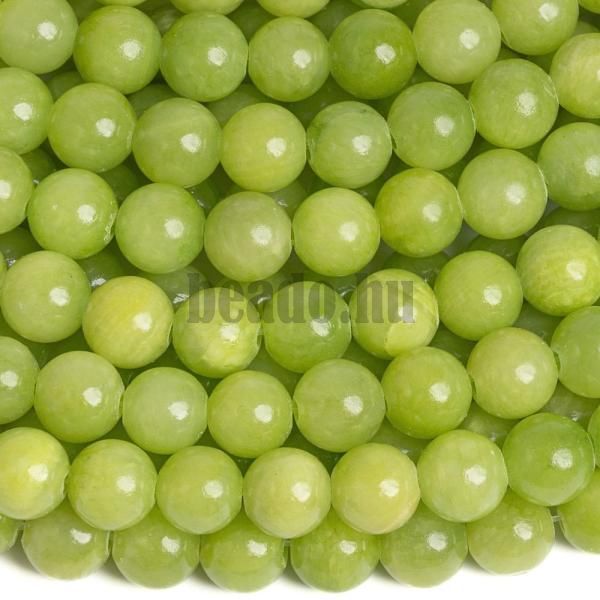 Jadeit borszld gyngyk 8 mm zsinr