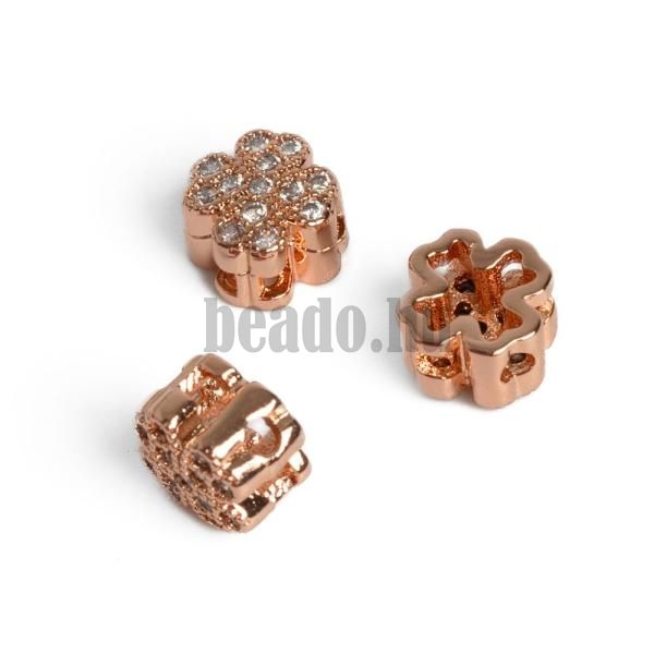 Mini ngylevel lhere gyngy rzsaarany fehr cirkonnal