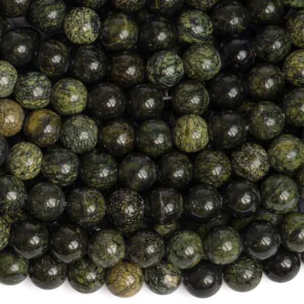 Szerpentin gyngyk 6 mm zsinr