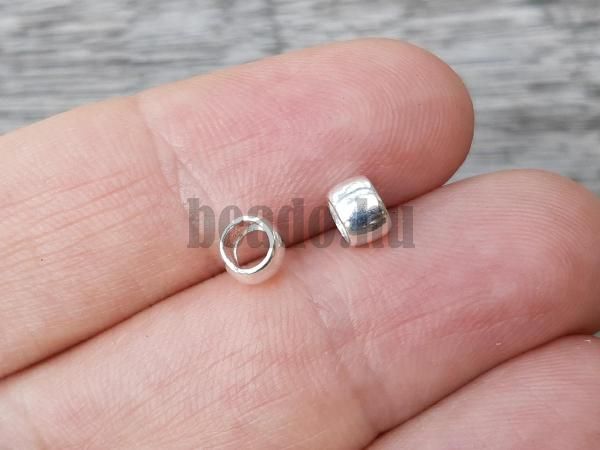 Charm fnk kzdarab 5x3 mm Ag925 sima ezst