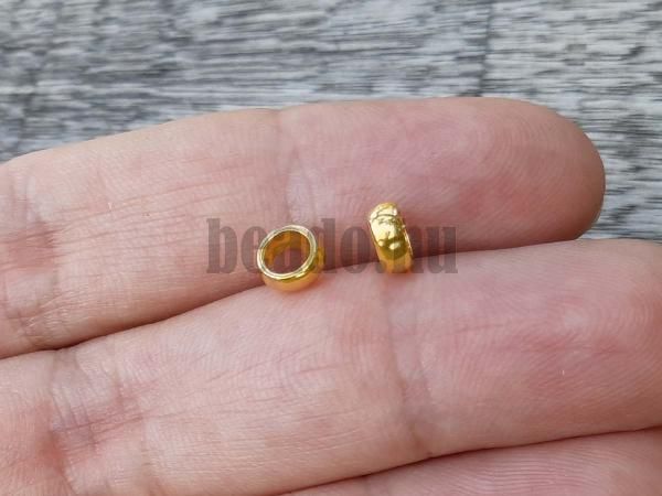 Charm fnk kzdarab 5x2 mm Ag925 sima aranyozott