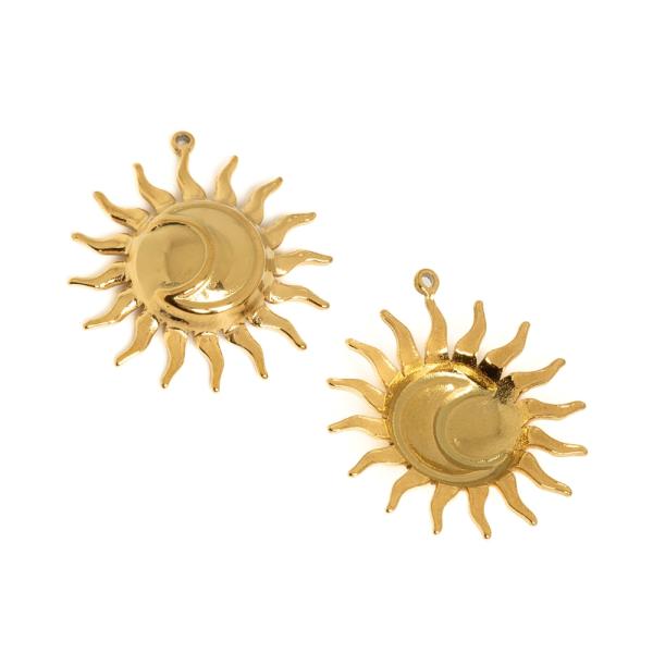 Napocska med�l holddal 27mm arany nemesac�l