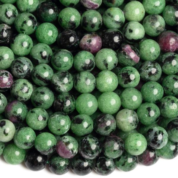 Rubin zoizitban gy�ngy�k 6 mm zsin�r zsin�r