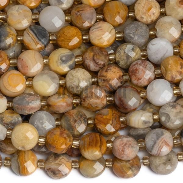 Crazy lace acht gyngyk 6mm lemezek csiszolt flhosz zsinr