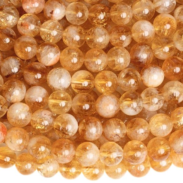 Citrin gy�ngy�k 6,5 mm  zsin�r