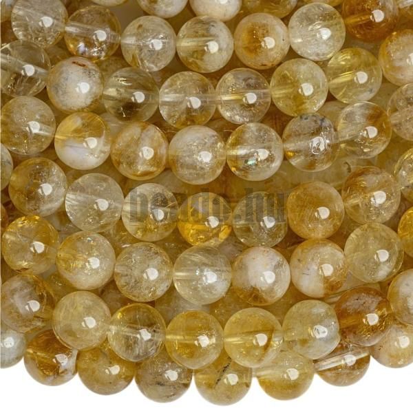 Citrin gyngyk 8 mm A-osztly zsinr