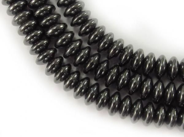 Hematit gyngyk 4x2 mm fnk flhossz zsinr