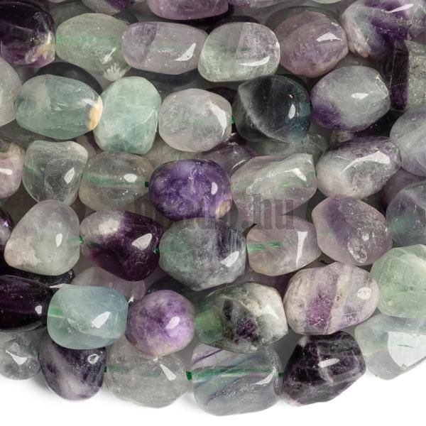 Fluorit gyngyk kvek 9x12 mm zsinr