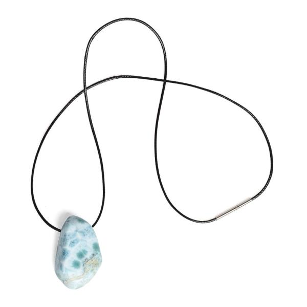 Larimar med�l rozsdamentes kupakkal viaszos zsin�ron