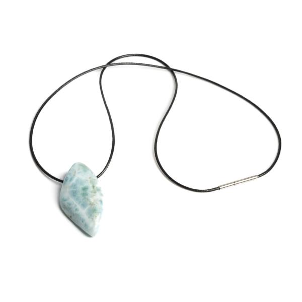 Larimar med�l rozsdamentes kupakkal viaszos zsin�ron