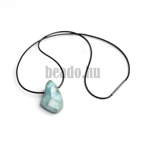 Larimar medl rozsdamentes kupakkal viaszos zsinron