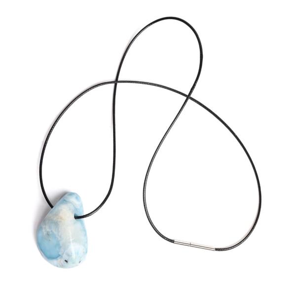 Larimar med�l rozsdamentes kupakkal viaszos zsin�ron