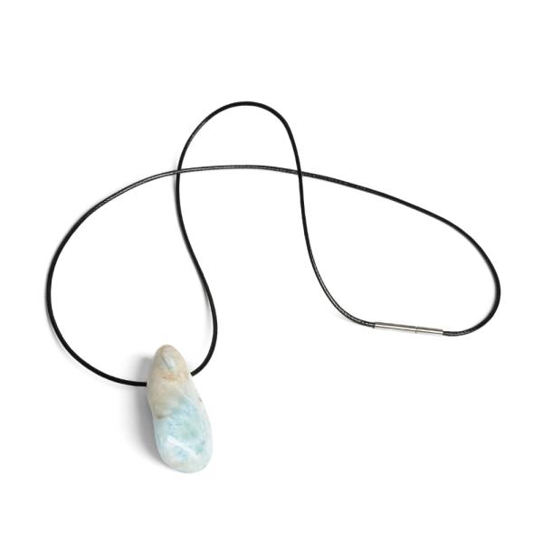 Larimar med�l rozsdamentes kupakkal viaszos zsin�ron