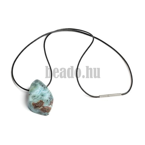 Larimar medl rozsdamentes kupakkal viaszos zsinron