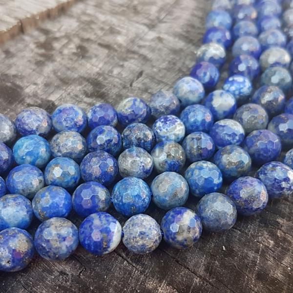 Lápisz lazuli gyöngyök 8 mm csiszolt zsinór