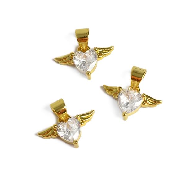 Sz�vecske angyalsz�rnyakkal med�l akaszt�val arany feh�r cirk�ni�kkal