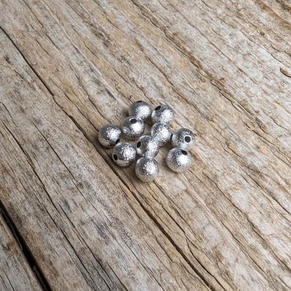 Gu���ky kor�lky 6mm starostrieborn� matn� nerez 10 ks 1