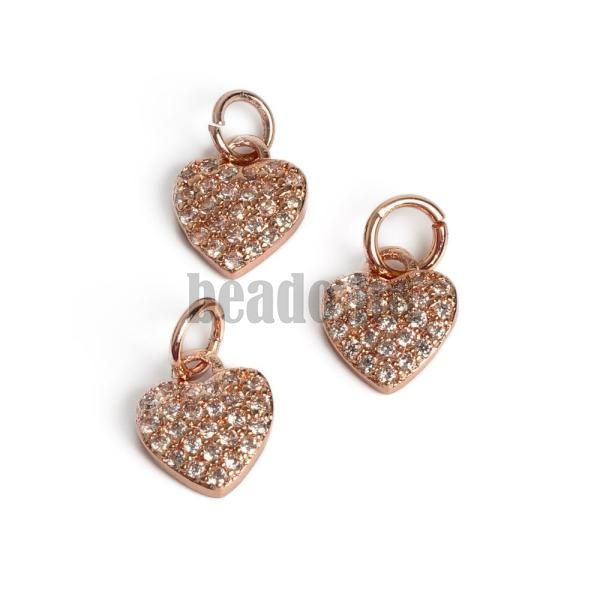 Miniszv medl rzsaarany fehr cirkonnal