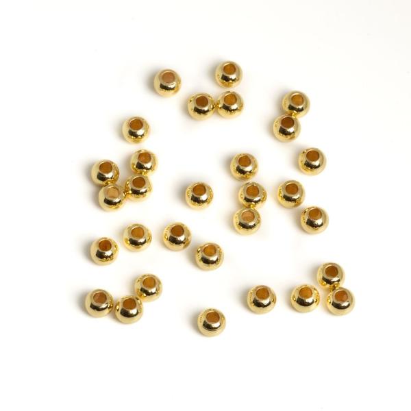 Aranysz�n� gy�ngy�k 3 mm nemesac�l 30 db