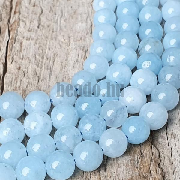 Kvarc gyngyk 8 mm akvamarin utnzat zsinr