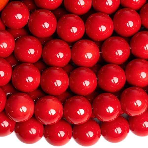 Jadeit mashan gy�ngy�k 10 mm piros zsin�r