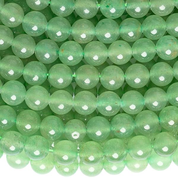 Aventurin z�ld gy�ngy�k 6,5 mm zsin�r