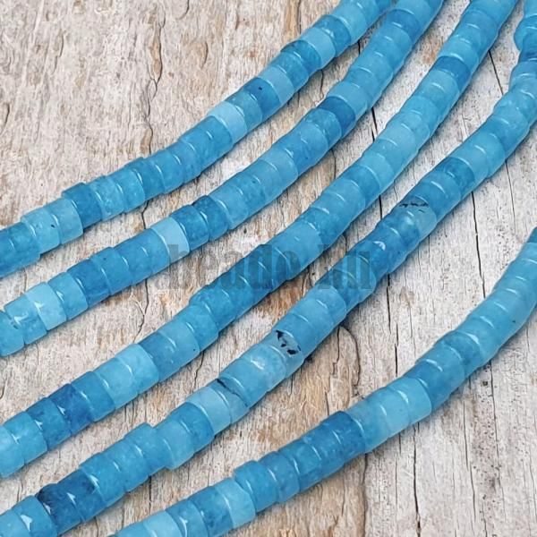 Jadeit kk gyngyk 4x2 mm heishi kztes gyngyk flzsinr