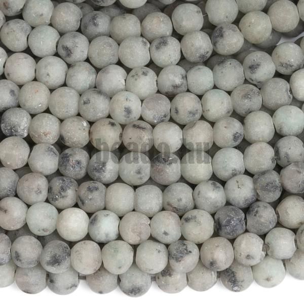 Kivi j�spis gy�ngy�k 4 mm matt zsin�r