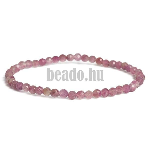 Karkt turmalin rzsaszn csiszolt 4 mm