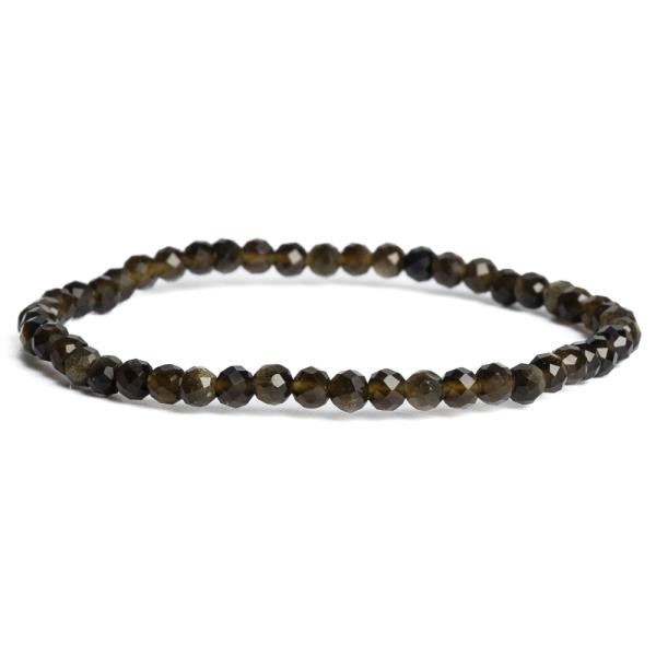 Kark�t� obszidi�n arany csiszolt 4 mm