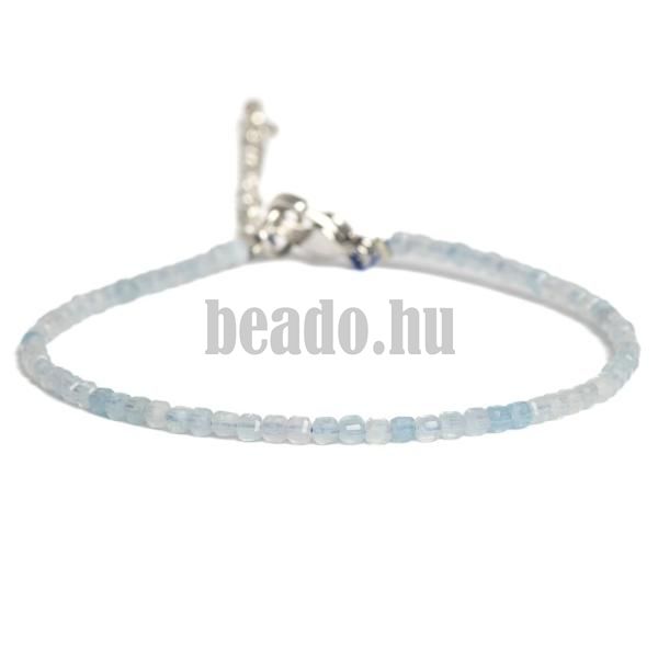 Karkt akvamarinbl 2-3 mm minikockk