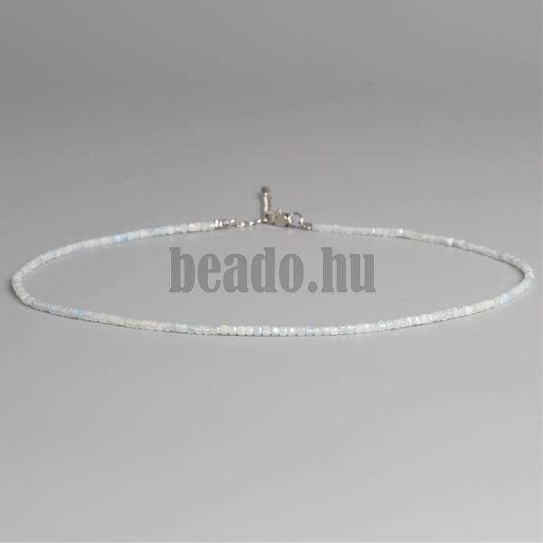 Nyaklnc akvamarinbl 2-3 mm minikockk