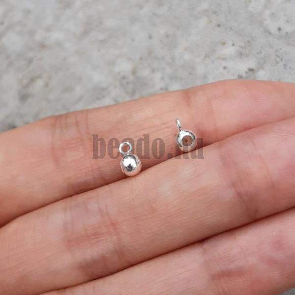 Gyngy fityegvel s szilikonkszbbel 4 mm Ag925 ezst