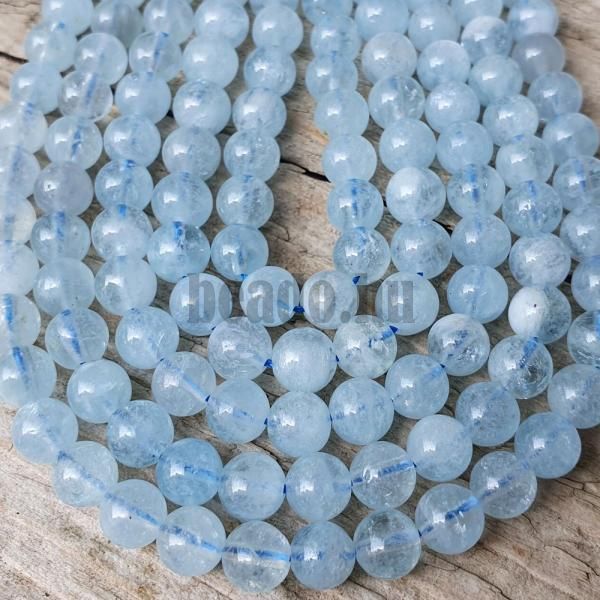 Akvamarin gyngyk 6 mm zsinr