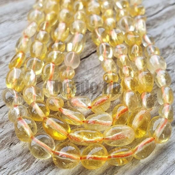 Citrin nyers gyngyk 8x6 mm zsinr