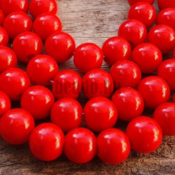 Jadeit mashan gyngyk 6 mm piros zsinr 