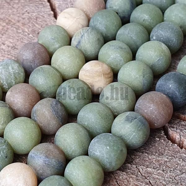 Jadeit Taiwan gyngyk 6 mm matt zsinr