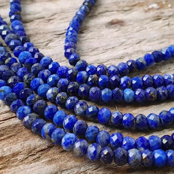 Lpisz lazuli 4x2 mm fnk csiszolt flhossz zsinr