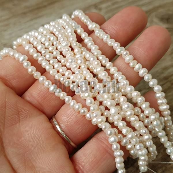 Tenysztett gyngy gyngyk 3-4 mm zsinr