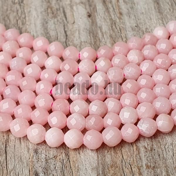 Angelit rózsaszín gyöngy 4 mm csiszolt zsinór